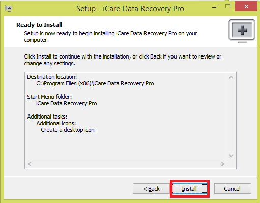 Hướng dẫn cài đặt phần mềm icare data recovery pro
